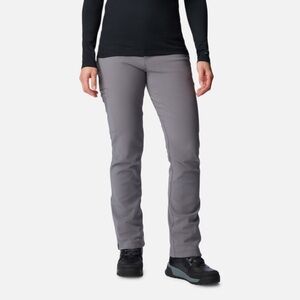 COLUMBIA Sz 8 Long Omni Shade Straight Leg Pockets Hiking Pants in Grey NEW